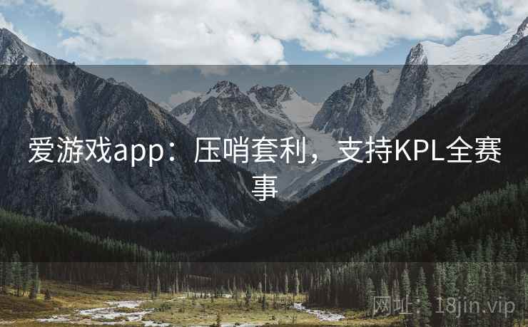 爱游戏app：压哨套利，支持KPL全赛事
